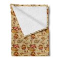 thumbnail image 2 of Vintage Airplane Soft Flannel Fleece Blanket, Hand Drawn Aviation Themed Abstract Crafts Balloon and Planes, Cozy Plush for Indoor and Outdoor Use, 50" x 60", Pale Brown Red Yellow, by Ambesonne, 2 of 5