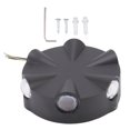 thumbnail image 1 of Aplique de pared LED redondo de aluminio negro, 6 W, 6 LED, impermeable, iluminación cálida, para patio, CA de 85 a 265 V., 1 of 14