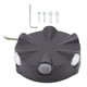 thumbnail image 1 of Aplique de pared LED redondo de aluminio negro de 6 W, 6 LED, resistente al agua, luz cálida para patio, CA 85-265 V, 1 of 8