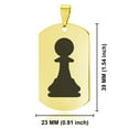thumbnail image 2 of Stainless Steel Pawn Chess Piece Dog Tag Keychain Circle Ring, 2 of 2