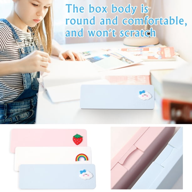onlyliua Ofertas Estuche de Papelería En Corazón para Niña, Bonito y Superbonito, Caja de Almacenamiento para Acabado de Papelería para Estudiantes, Caja de Lápices para Niños