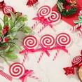 thumbnail image 5 of NOGIS 12Pcs Christmas Candy Cane Plastic Candy Decorations Peppermint Ornaments for Christmas Tree Candy Lollipop Craft Decor for Xmas Home Party Supplies (Pink), 5 of 6