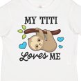 thumbnail image 4 of Inktastic My Titi Loves Me with Sloth and Hearts Boys or Girls Toddler T-Shirt, 4 of 5