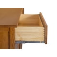 thumbnail image 6 of Crafters and Weavers Arts and Crafts 3-Drawer Solid Wood Sideboard in Cherry, 6 of 9