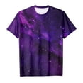 thumbnail image 4 of Tfken Toddler Girl Kids T-Shirts Crew Neck Short Sleeve Tops Cosmic Starry Night Print Comfortable Quick Dry Girls Tee White Size 3-4 Years, 4 of 4