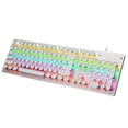 thumbnail image 1 of Teclado mecánico iluminado 104 teclas Teclado para juegos Funciona con USB 9 efectos de iluminación vívidos para computadora portátil E-sports Trip Travel Portable Abanopi Teclado, 1 of 6