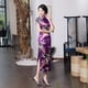 thumbnail image 1 of Vestido cheongsam mejorado de primavera y verano, vestido largo de satén con estampado para banquetes diarios, ropa de actuación para mujer, 1 of 6