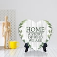 thumbnail image 3 of Home: A Story of Who We Are Tub Heart Table Sign with Acrylic Stand (6x5") | Home Entrance Decoration, 3 of 8