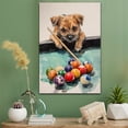 thumbnail image 2 of Border Terrier Dog Canvas Billiards Stretched Canvas Size 8x12 – Funny Border Terrier Dog Canvas Wall Decor, Funny Dog Wall Art for Billiards Room, 2 of 5