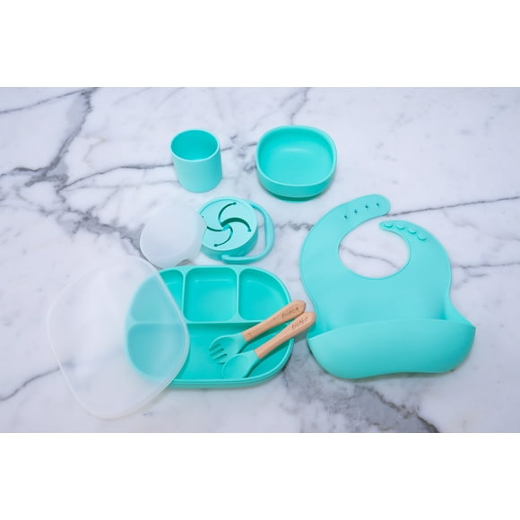 The Bambolina Boutique: Ensemble de Repas Little Boss (Vert Menthe)