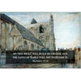 thumbnail image 2 of ArtsyQuotes 32x24 Black Ornate Wood Framed with Double Matting Museum Art Print Titled - Bible Verse Quote Matthew 16:18, John Ruskin - Abbeville Church of St Wulfran, 2 of 4