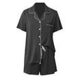 thumbnail image 5 of Pajamas For Women Set Pajamas Set Short Sleeve Button Down Shorts Soft Home Wear Sets Sleepwear Loungewear Nightwear Nightclothes Homewear, 5 of 5