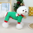 thumbnail image 2 of Christmas Pets Cute Soft Coats Winter Warm Jumpsuit 4 Leg Dog Clothes  with Cute Elk Santa Claus Long Sleeve Solid Color  Coats Jumpers Outfits, 2 of 7