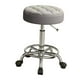 thumbnail image 5 of Taburete de bar con ruedas y altura ajustable, para salón de belleza, spa, tienda, estructura de metal, rotación de 360 ​​grados. Gris, 5 of 9