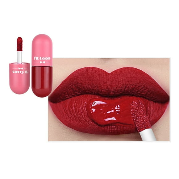 Capsule Matte Lipstick 5 Color Velvety Liquid Lipstick Long Lasting，6ml