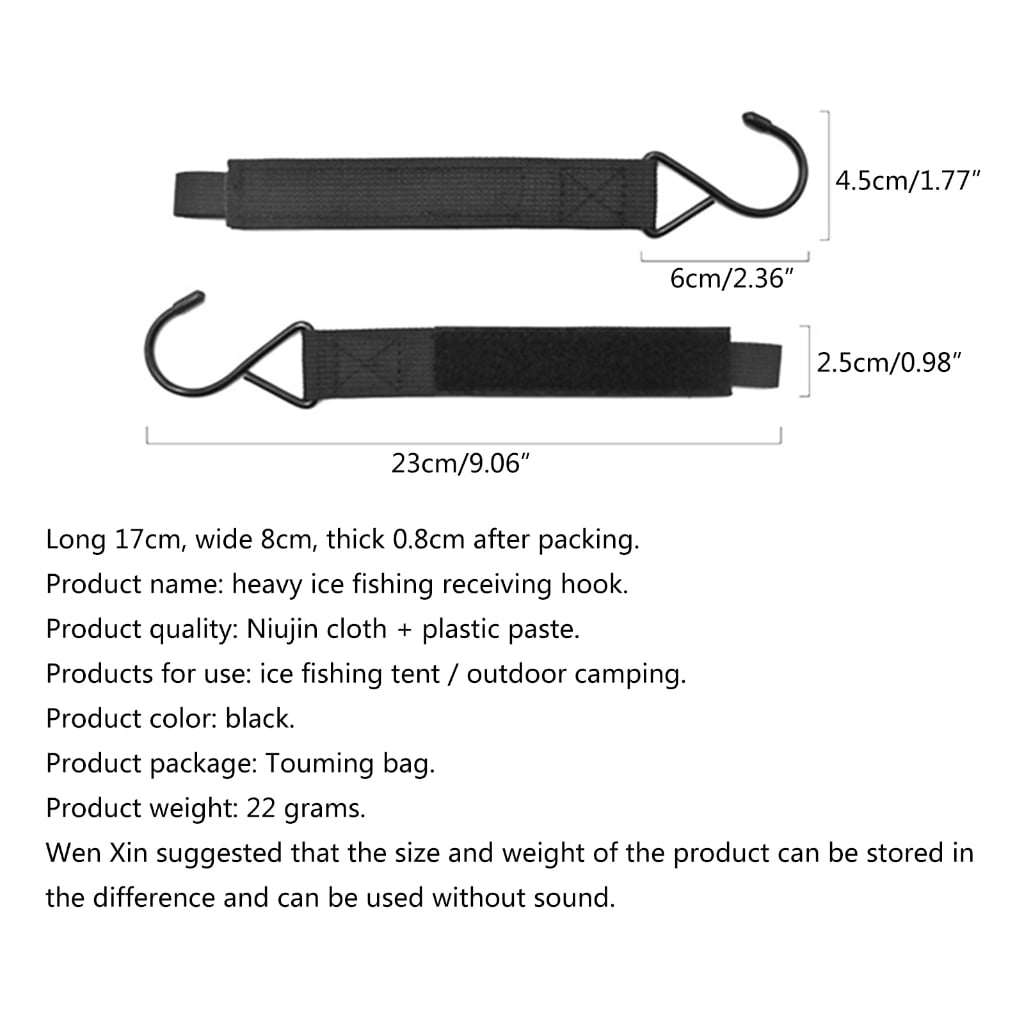 Huhudde 14Pcs Ice Fishing Shelters Hooks Accessory Hanger for Ice Fishing, Outdoor Heavy Duty Ice Fishing Shelter Coat Hooks Set