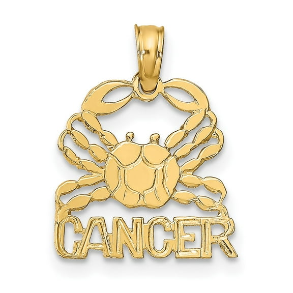 Finest Gold 10K Cancer Zodiac Charm