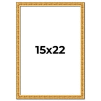 15x22 Frame Gold Real Wood Picture Frame Width 1 inches | Interior Frame Depth 0.5 inches | Edwina