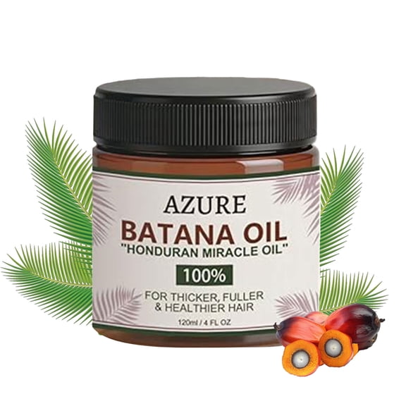 AZURE 100% Pure Batana Oil – Natural Plant-Based Hair & Scalp Nourishment, Supports Thickness & Texture, 120ml (1PCS)