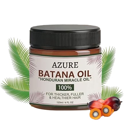 AZURE 100% Pure Batana Oil – Natural Plant-Based Hair & Scalp Nourishment, Supports Thickness & Texture, 120ml (1PCS)