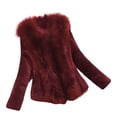 thumbnail image 5 of BAETEUY Winter Women Jacket - Thick Faux Fur Heat Retention Solid Color Long Sleeves Coat, 5 of 8