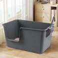 thumbnail image 6 of Set of 4 Extra Large Cat Litter Box, Low Entry Senior Litter Pen for Geriatric  Big Cats, Open Top Cat Litter Tray with Scoop, Grey, 6 of 7
