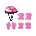 thumbnail image 1 of Colaxi Ensemble de 7 Pcs Casque pour Enfants Casque de Patinage à Roulettes Équipement Léger Résistant aux Impacts Casque de Planche à Roulettes pour Rose, 1 of 8