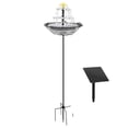 thumbnail image 1 of HWRETIE Solar Floating Bird Bath Feeder Hanging Bird Tub with Hook Outdoor Garden Bird Water Station Decorative Wildlife Feeding Accessory, 1 of 9