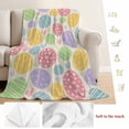 thumbnail image 5 of Easter Eggs Blanket Soft Cozy Warm Throw Blanket for Couch, Plush Fuzzy Flannel Fleece Blankets for Sofa, Spring Colorful Pastoral Love Beige Bed Blankets Lightweight Gifts for Women, 50"x80", 5 of 9