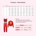 thumbnail image 6 of renvena Kids Girls Hip Hop Street Dance Performance Costume Sequins Crop Top Long Sleeve Bomber Red 16, 6 of 6
