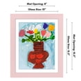 thumbnail image 3 of Americanflat 10x12.5 Kids Art Frame with 8.5x11 Mat Holds 100 Art Pieces Magnetic Letter Size Display - Light Pink, 3 of 8