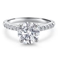 thumbnail image 2 of Gem Stone King 2.20 Cttw 10K White Gold IGI Certified Lab Grown Diamond Engagement Ring for Women | Center Diamond Round 2 Ct | D-E Color | VS1-VS2 Clarity | Size 7, 2 of 6