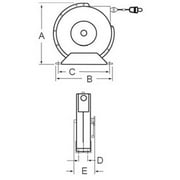 G3050 Series Heavy-Duty Spring Retractable Grounding Reel, 7 x 7 Stranded Steel Cable, 50 ft