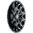 thumbnail image 6 of Mayhem Warrior-8015 20X9 6X135/6X139.7 0Et 106Cb Black W/Milled Spokes, 6 of 6