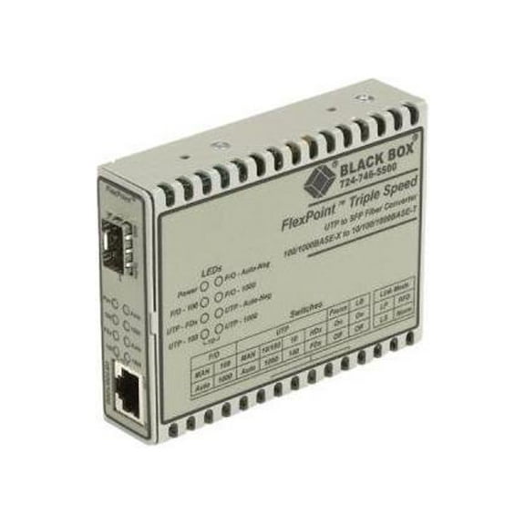Black Box FlexPoint LMC1017A-SFP Transceiver/Media Converter