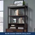 thumbnail image 3 of Sauder Briarbrook Library Bookcase Base Cabinet with Hutch Bundled Set, Barrel Oak Finish, 3 of 14