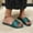 Green, variant on mtvxesu Women Casual Summer Lightweight Satin Slippers - Open Toe Non-Slip Sandals for Indoor & Outdoor Wear Comfortable Round Toe Fashion Slippers in Multiple Sizes 1 Pair