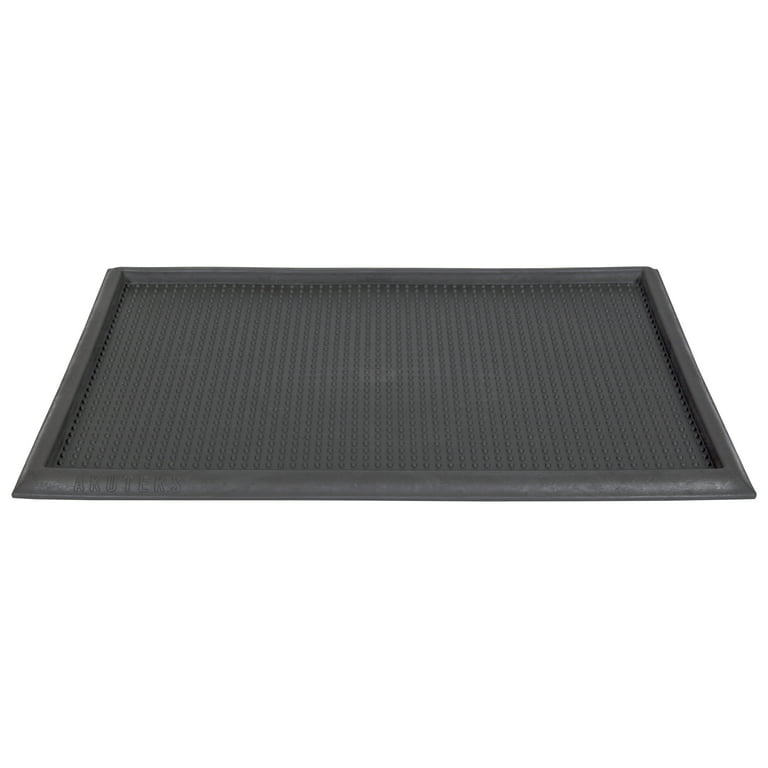 Ottomanson 1-ft x 3-ft Black Rectangular Indoor or Outdoor Decorative Boot  Tray in the Mats department at