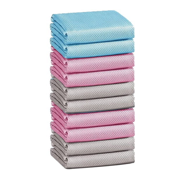 Deals of The Day Lightning Lint-Free Dusting Cloth for Glass, Windows and Mirrors, Washable and Reusable Lint-Free, Streak-Free Kitchen Rags for Counter Car Cleaning Cloth interior