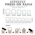 thumbnail image 6 of KUFptva 24Pcs Press on Nails Almond Glues on Nails French Fake Nails Designs False Nails Artificial Nails Gifts for Women Girls, 6 of 7