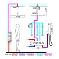thumbnail image 5 of Thermostatic Complete Shower System with 6PCS of Body Jets, Ceiling Mounted Shower Faucet Set with Rough-in Valve, 5 of 5