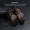 thumbnail image 4 of Pulseras de Cuero Minnieouse con Dije de Cuerda Trenzada Ajustables Retro Negro, 4 of 6