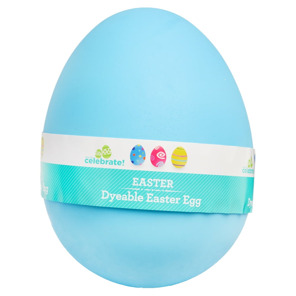 Way To Celebrate Dyeable Easter Egg, Blue, 8"