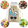 thumbnail image 5 of Easter Bunny Linen Dstring Bag for Candy Eggs,Cute Party Favor Gift Pouch,3.94x4.28 Inches,Reusable Cloth Treat Bag with Dstring Closure for Easter Basket Stuffers,Holiday Celebrations & Gifts, 5 of 6