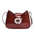 thumbnail image 1 of Bolso de hombro para mujer PU charol bandolera bolso con cremallera bolso de mano para el trabajo, 1 of 9
