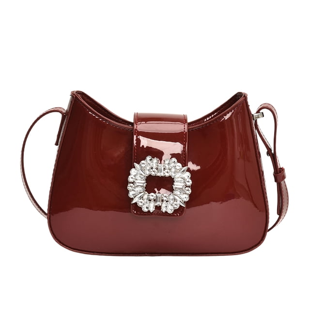 Bolso de hombro para mujer PU charol bandolera bolso con cremallera bolso de mano para el trabajo