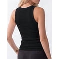 thumbnail image 4 of Ribbed Tank Tops for Women, High Neck Sleeveless Racerback, Slim Fit Long Basic Knit Casual Layering Shirts, 4 of 6