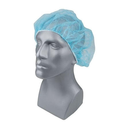 Condor Bouffant Cap Polypropylene 24 in Dia. Blue L 1000 PK 23KX20