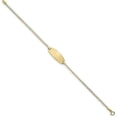 thumbnail image 2 of Solid 14k Yellow Gold Oval Curb ID Bracelet - 7", 2 of 5