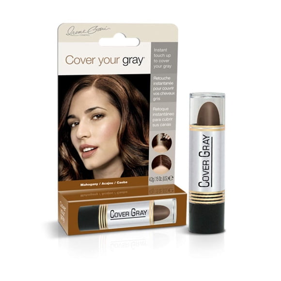 Cubre tu barra de retoque de color de cabello gris - Caoba (paquete de 6)